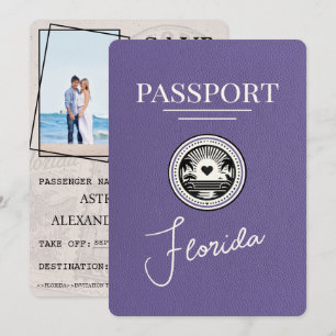 Lilac Florida-passet sparar datumet Spara Datumet