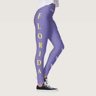 Lilac Florida State Flower Orange Blommar Leggings