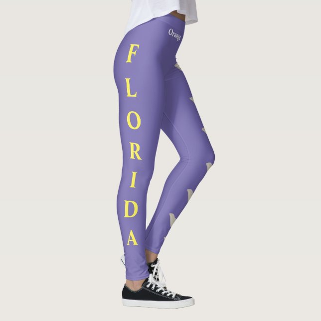 Lilac Florida State Flower Orange Blommar Leggings (Höger)