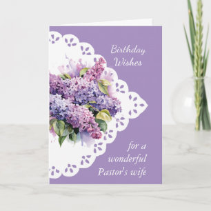 Lilac Flower Bouquet Pastors hustru Kort