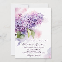 Lilac Flower Christian Bible Verse Bröllop Inbjudningar