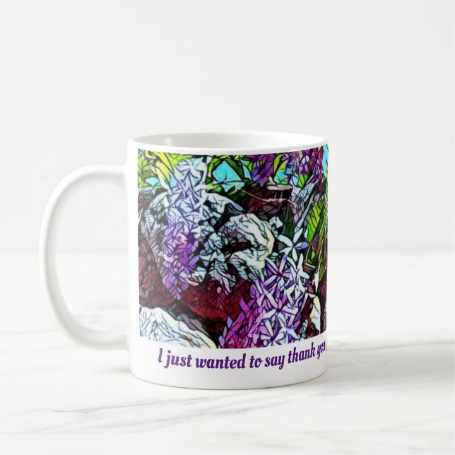 Lilac flowers blooming garden kaffemugg (Vänster)
