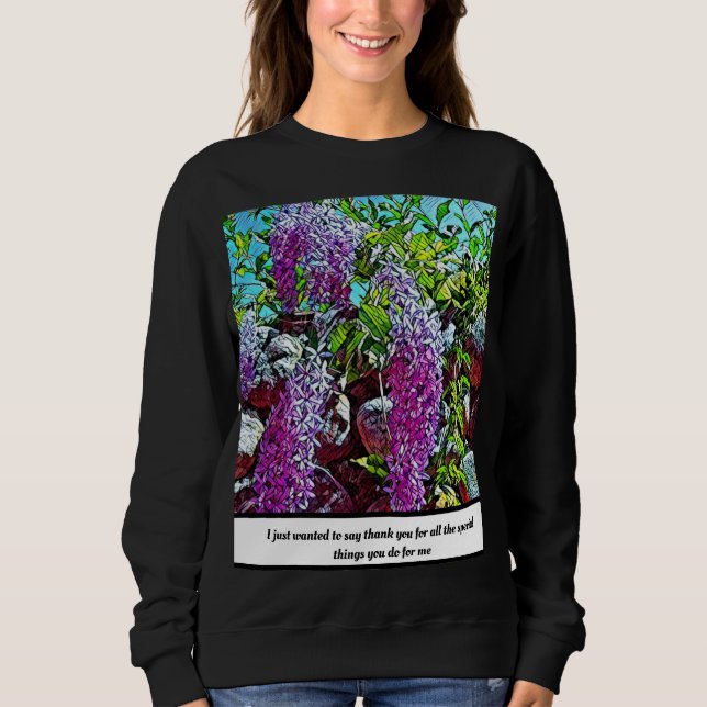 Lilac flowers blooming garden t shirt (Framsida)