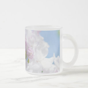 Lilac Flowers Frostad Glasmugg