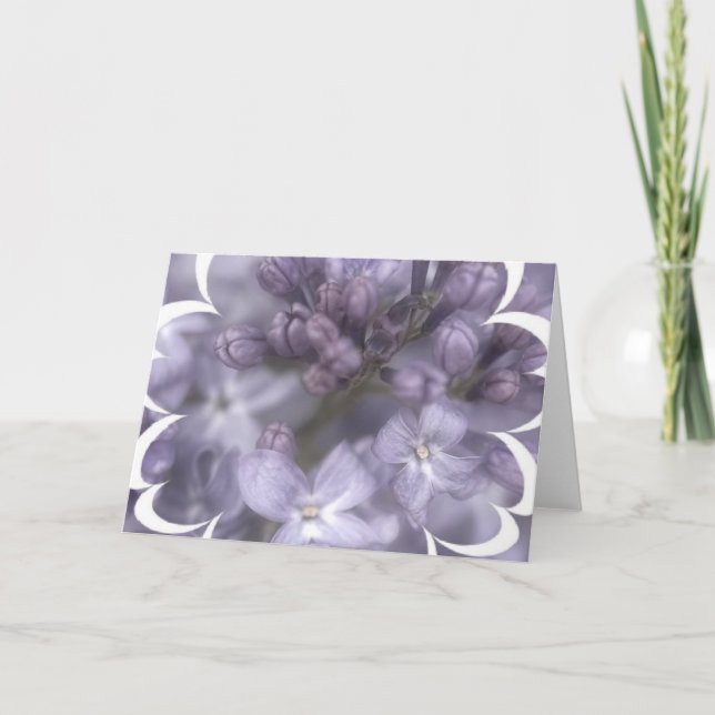 Lilac Flowers Greeting Card Kort (Framsida)