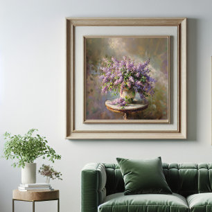 Lilac Flowers i Vas Poster
