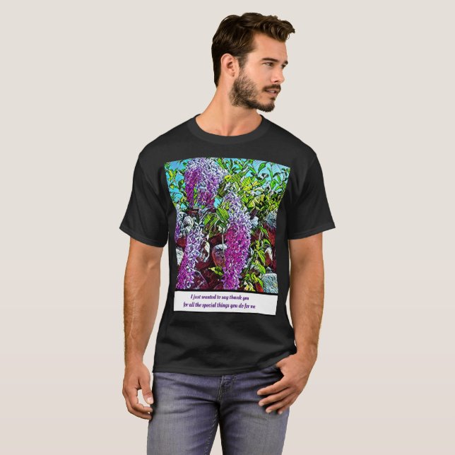 Lilac flowers in the botanical garden t shirt (Hel framsida)