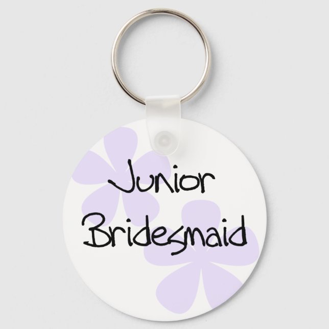 Lilac Flowers Jr. Bridesmaid Nyckelring (Framsida)