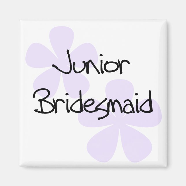 Lilac Flowers Junior Bridesmaid Magnet (Framsidan)