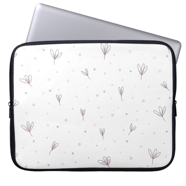 Lilac Flowers Laptop Fodral (Framsidan)