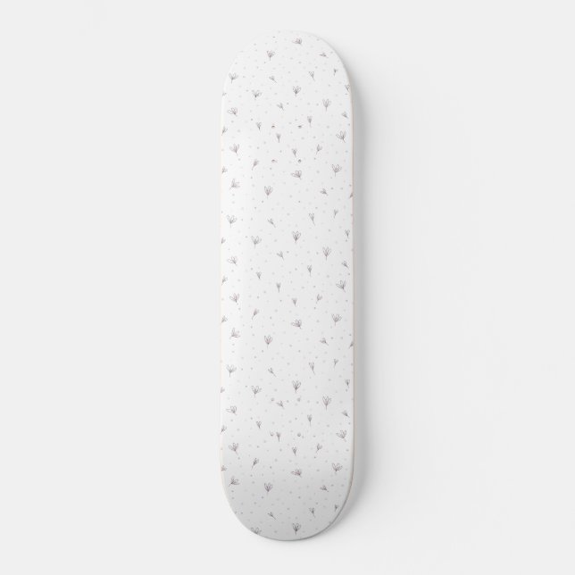 Lilac Flowers Mini Skateboard Bräda 18,5 Cm (Framsida)