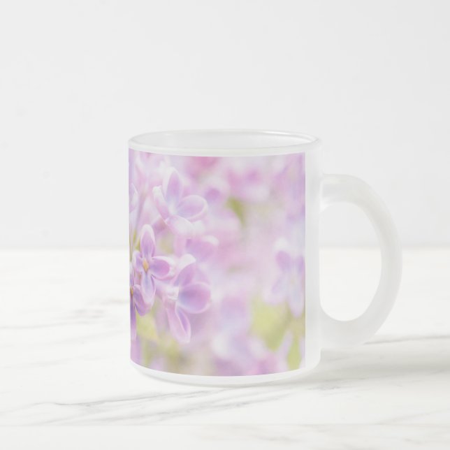 Lilac Flowers Mist Frostad Glasmugg (Höger)