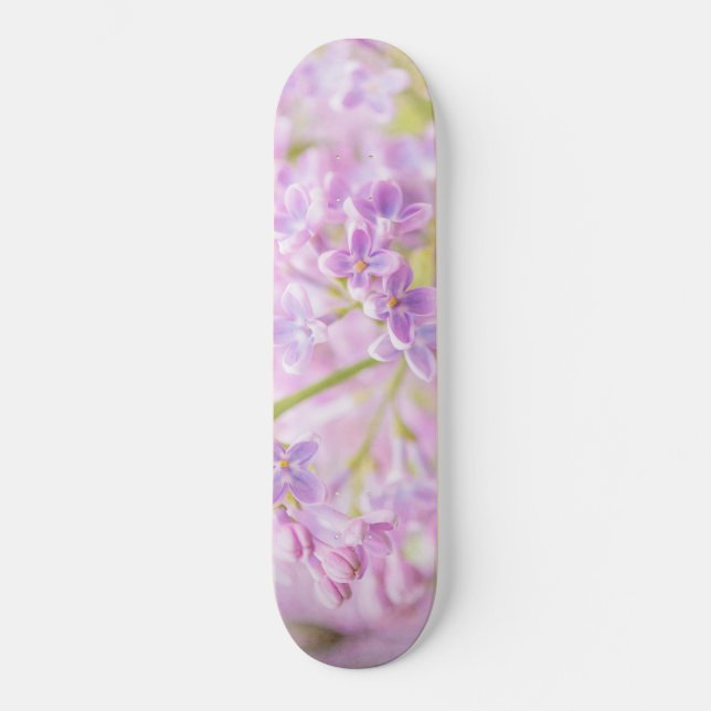 Lilac Flowers Mist Skateboard Bräda 20 Cm (Framsida)