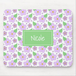 Lilac Flowers Mönster Mouse Pad Musmatta