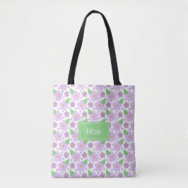 Lilac Flowers Mönster Tote Bag Tygkasse