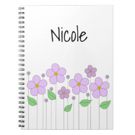 Lilac Flowers Photo Notebook Anteckningsbok