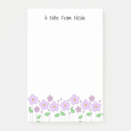 Lilac Flowers Post-it Notes Block
