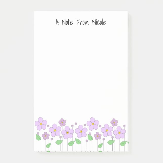 Lilac Flowers Post-it Notes Block (Framsida)