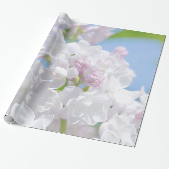 Lilac Flowers Presentpapper (Utrullad)