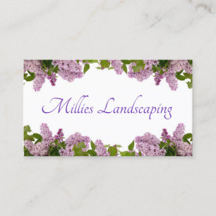 Lilac Flowers Visitkort