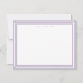 Lilac Frame Note Card Inbjudningar