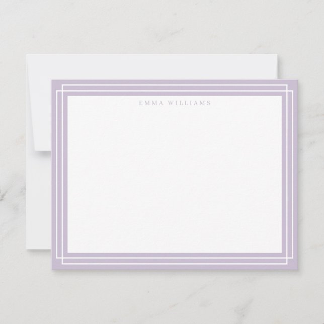Lilac Frame Note Card Inbjudningar (Framsida)