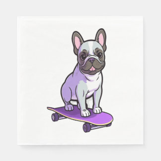 Lilac Fransk Bulldog 3 Pappersservett