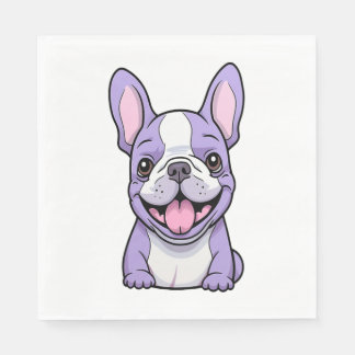Lilac Fransk Bulldog 8 Pappersservett
