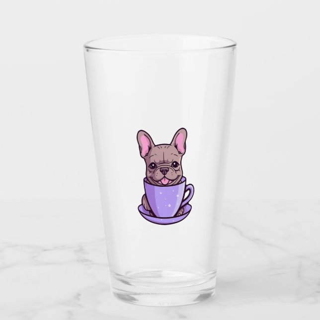 Lilac Fransk Bulldog Glaskopp (Framsida)