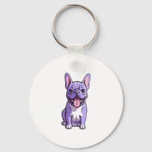 Lilac Fransk Bulldog Nyckelring
