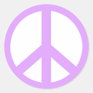 Lilac Fredstecken Stickers Runt Klistermärke
