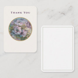 Lilac Garden Blooms — Thank You Card (Luxe Ivory,  Anteckningskort