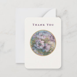 Lilac Garden Blooms — Thank You Card (Luxe Ivory,  Anteckningskort