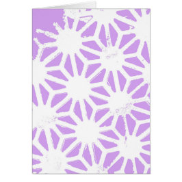 Lilac geometric mönster hälsningskort