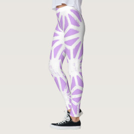 Lilac geometric mönster leggings