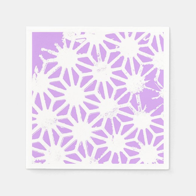 Lilac geometric mönster pappersservett (Framsidan)