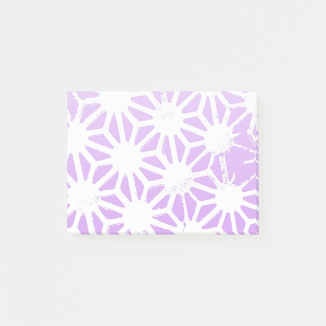 Lilac geometric mönster post-it block (Framsida)