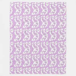 Lilac Ginkgo Biloba Fleece Blanket