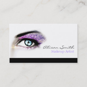 Lilac glitter eyeshadow - Makeup Artist Visitkort