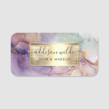 Lilac Glitter Watercolor Falsk Guld Folie