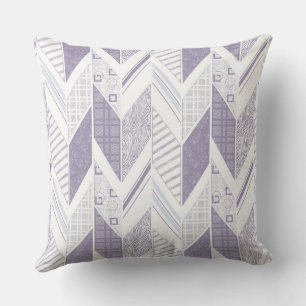 Lilac Grått Geometric Patchwork Mönster för Home D Kudde