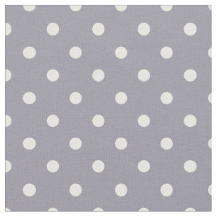 Lilac Grått och White Polka Dot Tyg