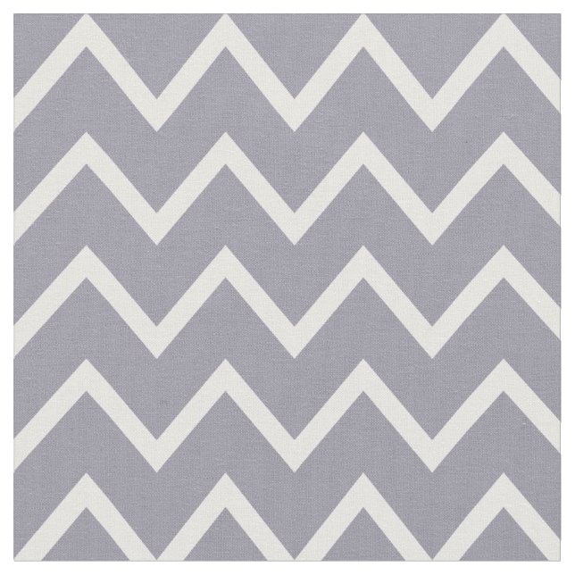 Lilac Grått & White Chevron Tyg (Närbild)