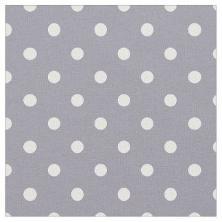 Lilac Grått & White Polka Dot Tyg