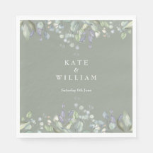 Lilac Greenery Floral Sage Green Wedding