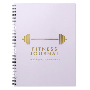 Lilac & Guld Personlig Fitness Journal Anteckningsbok