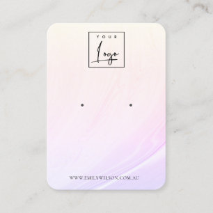 Lilac Gult Wave Hologram Earring Visning Visitkort