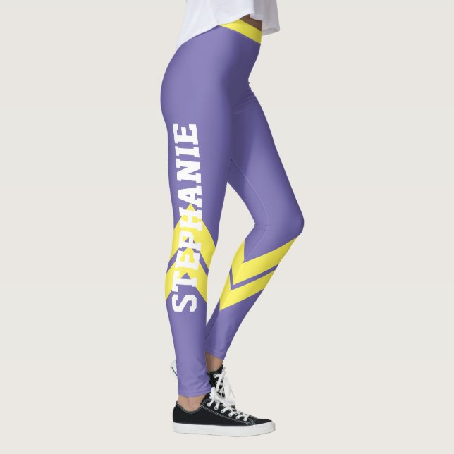 Lilac Gult & White Modern Chic Leggings (Höger)