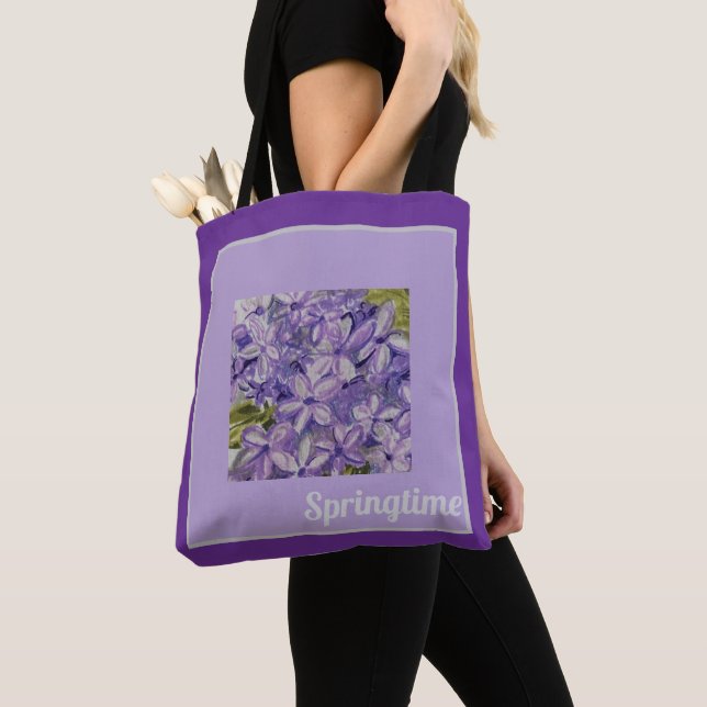 Lilac-handtag Tygkasse (Närbild)