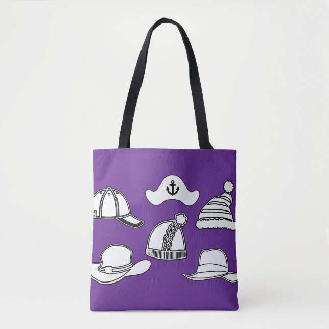 Lilac Hat Bag Fun Tote Tygkasse (Framsida)